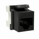 Модуль Keystone RJ45 CAT5E неэкранированный, 180 градусов, черный