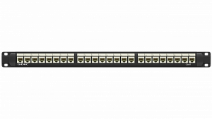 Патч-панель 19",1U,CAT6, 24 модуля RJ45, неэкранированная
