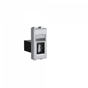 USB 2.0 розетка модульная, тип А-А, "Avanti", "Закаленная сталь", 1 модуль