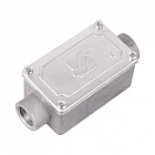 Коробка протяжная алюминиевая, 2 ввода 180°, М16х1,5 ,IP55, 118х51х42мм