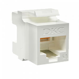Модуль Keystone RJ45 CAT6А неэкранированный, 180 градусов, белый