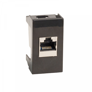 Розетка RJ-45 кат5E,экр,Viva,1 мод.,черн