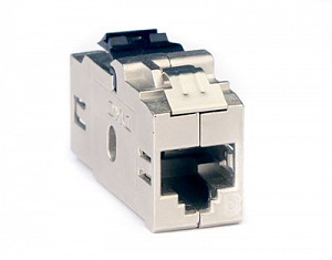 Модуль  Keystone RJ45 CAT6 проходной экранированный, серебристый