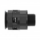 Муфта труба-коробка DN 17 мм, М20х1,5, полиамид, цвет черный