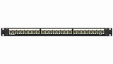 Патч-панель 19",1U,CAT6, 24 модуля RJ45, неэкранированная