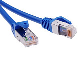 Патч-корд экранированный CAT6 F/UTP 4х2, LSZH, синий, 0.5м