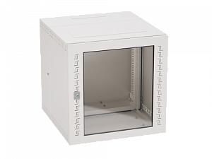 Навесной 19" IT-корпус ДКС серии STI 20U, 1000х600х650, дверь с закаленным стеклом, RAL7035