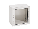 Навесной 19" IT-корпус ДКС серии STI 9U, 500х600х400, дверь с закаленным стеклом, RAL7035