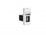 USB 3.0 розетка модульная, тип А-А, "Avanti", "Белое облако", 1 модуль