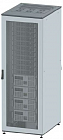 Напольный 19" IT-корпус ДКС серии CQE 42U 600х2000х600, двери перфорированная+перфорированная, панели для крыши, кабельный ввод,RAL7011/7035