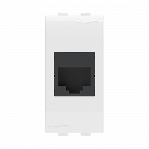 Комп.роз. RJ45 кат.5e, Brava, белая, 1мод