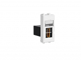 HDMI розетка модульная, тип А-А, "Avanti", "Белое облако", 1 модуль