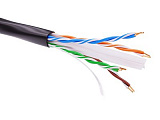 Информационный кабель неэкранированный  U/UTP 4х2 CAT6A, PE, чёрный