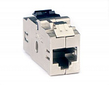 Модуль  Keystone RJ45 CAT6 проходной экранированный, серебристый