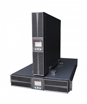Онлайн ИБП ДКС серии Small Rackmount, 2000 ВА/1800 Вт, 1/1, 8xIEC C13, EPO, USB, RS-232, RJ45, Rack 2U, 4x9Ач