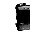 Компьютерная розетка RJ-45, кат.5E (разъем AMP), черная, 1мод.