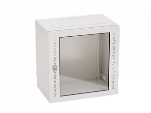 Навесной 19" IT-корпус ДКС серии STI 20U, 1000х600х400, дверь с закаленным стеклом, RAL7035