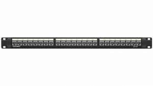 Патч-панель 19",1U,CAT5E, 24 модуля RJ45, экранированная