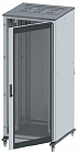 Напольный 19" IT-корпус ДКС серии CQE 38U 600х1800х600, двери стекло+сплошная, панели для крыши, кабельный ввод, RAL7011/7035