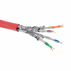 Кабель CAT 5е, U/UTP, нг(А)-FRHF, бухта 305м, красный