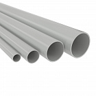 Труба ПВХ жёсткая гладкая д.25мм, тяжёлая, 3м, цвет серый