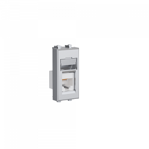 Компьютерная розетка RJ-45 модульная, кат.5е экранированная,"Avanti","Закаленная сталь", 1 модуль